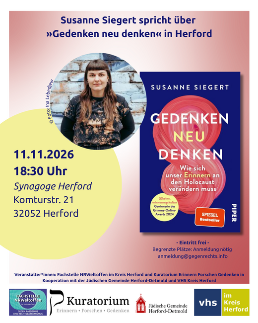 Gedenken neu denken Flyer "Gedenken neu denken"