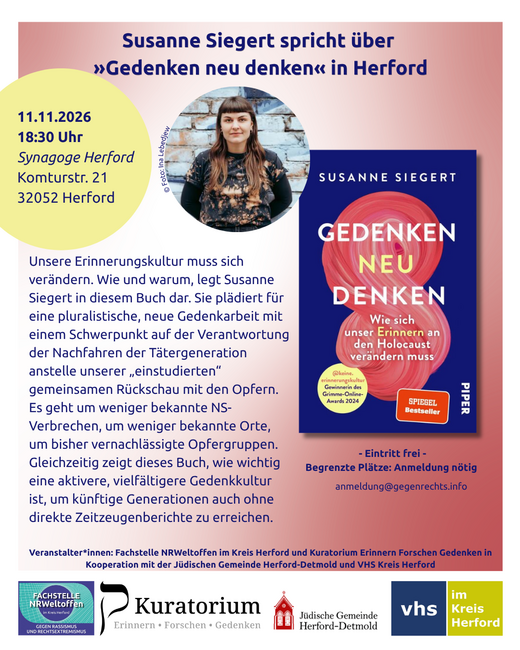 Gedenken neu denken Flyer "Gedenken neu denken"